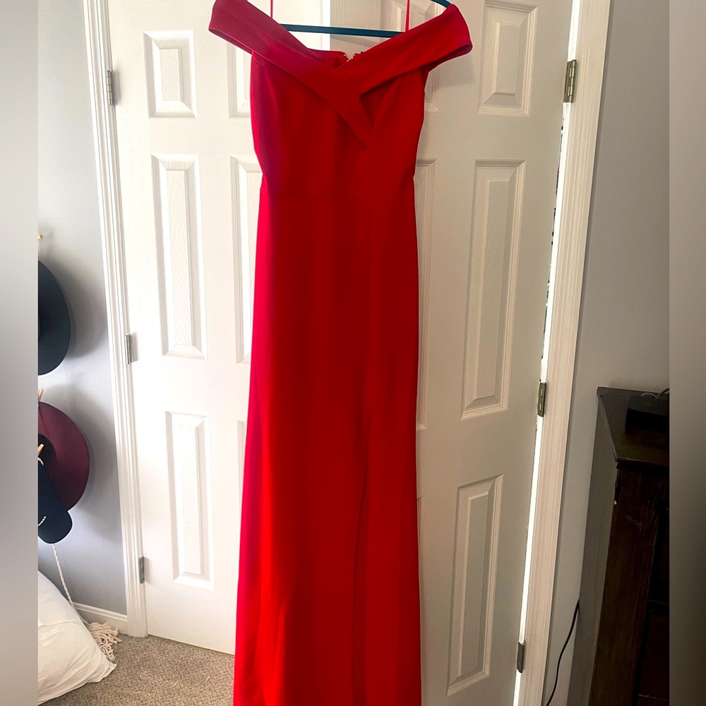 Red formal dress